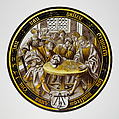 The Prodigal Gambles (one of eight scenes from the story of the Prodigal Son), Colorless glass, vitreous paint and silver stain, German