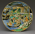 Dish, Fra Xanto Avelli da Rovigo, Maiolica (tin-glazed earthenware), Italian, Urbino