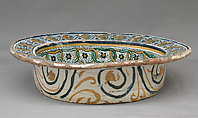 Basin, Maiolica (tin-glazed earthenware), Italian, Naples