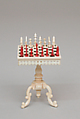 Miniature chess set and table, Ivory, Swiss