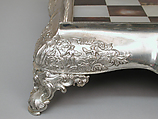 Chessmen (32) and board, Silver, silver gilt, German