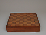 Chessmen (32) and box-board, Fir, Austrian, Tyrol
