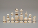 Chessmen (32), Walrus ivory, Eskimo, Franz Joseph Land