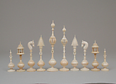 Chessmen (32), Ivory, Indian