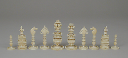 Chessmen (32), Ivory, Indian