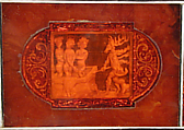 Chess and backgammon game board, Circle of Georg Schreiber (German, active 1616–1643), Amber, ivory, brass, gold foil, ebony, German, Königsberg (Kaliningrad, Russia)