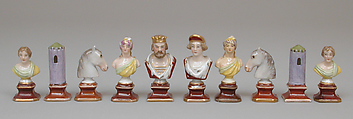 Chessmen (32), Royal Porcelain Manufactory, Berlin (German, founded 1763), Hard-paste porcelain, German, Berlin