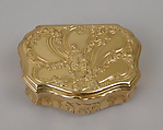 Snuffbox, Probably by Jacques Brillant (or Briant) (French, master 1722, died 1746), Gold, French, Paris
