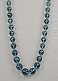 Necklace, Aquamarine, European