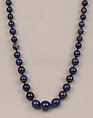 Necklace, Lapis lazuli, European