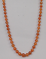 Necklace, Carnelian, European