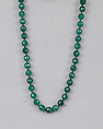 Necklace (rope), Green chalcedony, European