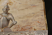 The Choice of a Model, Painted by J.  Higueras, Parchment, paint, mother-of-pearl, gilt, metal, Spanish