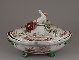 Tureen with cover, Veuve Perrin Factory, Faience (tin-glazed earthenware), French, Marseilles