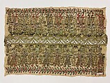 Scarf ends, Silk and metal thread on silk, Greek Islands, Dodecanese, possibly Astypalaia