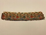 Scarf end, Silk and metal on silk (?), Greek Islands, Dodecanese, possibly Astypalaia