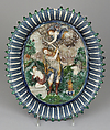 Dish with sacrifice of Isaac, Lead-glazed earthenware, French