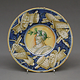 Dish, Eleucadio Solombrino Italian, Maiolica (tin-glazed earthenware), probably Italian, Forlì