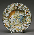 Plate, Francesco Grue  Italian, Maiolica (tin-glazed earthenware), Italian, Castelli