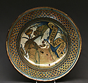 Dish, Maiolica (tin-glazed earthenware), lustered, Italian, Deruta