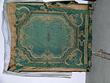 Canopy for a bed, Plain wood, silk damask; silk, French