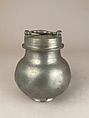 Jug with insetting and outside cover, Pewter, French