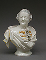 Bust of a Spanish nobleman, Alcora Manufactory (Spanish, 1727–1895), Tin-glazed earthenware, Spanish, Alcora