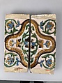 Ceiling tiles, Tin-glazed earthenware, Spanish, Seville
