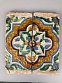 Ceiling tiles, Tin-glazed earthenware, Spanish, Seville