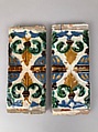 Ceiling tiles, Tin-glazed earthenware, Spanish, Seville