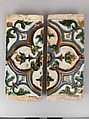 Ceiling tiles, Tin-glazed earthenware, Spanish, Seville