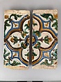 Ceiling tiles, Tin-glazed earthenware, Spanish, Seville