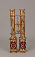 Field glasses, Gold (over brass), enamel, diamonds, British