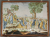 Moses and the Tablets of the Law, Bartolomeo Terchi, Maiolica (tin-glazed earthenware), Italian, San Quirico
