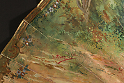 Fan, J. Donzel fils, Parchment, paint; imitation tortoiseshell, gilded and silvered, glass, metal, French