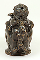 Oil lamp in the form of a dwarf on a donkey’s head, Manner of Andrea Briosco, called Riccio (Italian, Trent 1470–1532 Padua), Bronze, Northern Italian