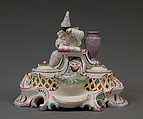 Inkstand, Royal Porcelain Manufactory, Naples  Italian, Soft-paste porcelain, Italian, Naples