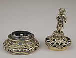 Vase mounts (one of a pair), L.H.R., London, Silver gilt, British, London