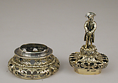 Vase mounts (one of a pair), L.H.R., London, Silver gilt, British, London
