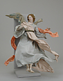Angel, Polychromed terracotta head; wooden limbs and wings; body of wire wrapped in tow; various fabrics, Italian, Naples