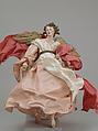 Angel, Polychromed terracotta head; wooden limbs and wings; body of wire wrapped in tow; various fabrics, Italian, Naples