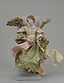 Angel, Polychromed terracotta head; wooden limbs and wings; body of wire wrapped in tow; various fabrics, Italian, Naples