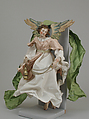 Angel, Attributed to Giuseppe Gori (active ca. 1770–1810), Polychromed terracotta head; wooden limbs and wings; body of wire wrapped in tow; various fabrics, Italian, Naples