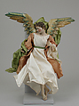 Angel, Attributed to Lorenzo Mosca (died 1789), Polychromed terracotta head; wooden limbs and wings; body of wire wrapped in tow; various fabrics, Italian, Naples