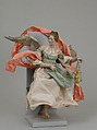 Angel, Giuseppe Sanmartino  Italian, Polychromed terracotta head; wooden limbs and wings; body of wire wrapped in tow; various fabrics, Italian, Naples