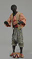 Moorish attendant, Polychromed terracotta head and wooden limbs; body of wire wrapped in tow; linen and silk garments, Italian, Naples