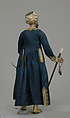 King's attendant, Giuseppe Gori (active ca. 1770–1810), Polychromed terracotta head and wooden limbs; body of wire wrapped in tow; cotton and satin garments with silver and gold metallic thread; velvet belt backed with leather; brass sword; wooden and ivory staff; glass stones on turban, Italian, Naples