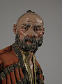 King's attendant, Attributed to Giuseppe Sanmartino (Italian, 1720–1793), Polychromed terracotta head and wooden limbs; body of wire wrapped in tow; silk and satin garments with silver and gold metallic thread; brass dagger in velvet sheath, Italian, Naples