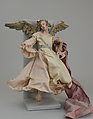 Angel, Giuseppe Sanmartino  Italian, Polychromed terracotta head; wooden limbs and wings; body of wire wrapped in tow; various fabrics, Italian, Naples