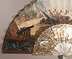 Fan, Gouache on parchment; mother-of-pearl, French